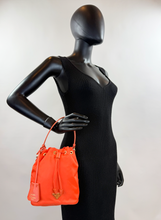 PRADA TESSUTO NYLON BUCKET CROSSBODY IN ORANGE