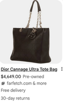 DIOR CANNAGE ULTRADIOR TOTE IN BLACK