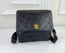 CHANEL VINTAGE QUILTED CC FLAP LAMBSKIN BACKPACK