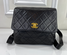 CHANEL VINTAGE QUILTED CC FLAP LAMBSKIN BACKPACK
