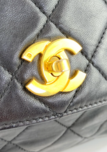 CHANEL VINTAGE QUILTED CC FLAP LAMBSKIN BACKPACK