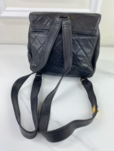 CHANEL VINTAGE QUILTED CC FLAP LAMBSKIN BACKPACK