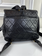 CHANEL VINTAGE QUILTED CC FLAP LAMBSKIN BACKPACK