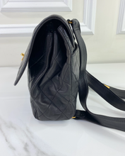 CHANEL VINTAGE QUILTED CC FLAP LAMBSKIN BACKPACK
