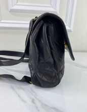 CHANEL VINTAGE QUILTED CC FLAP LAMBSKIN BACKPACK