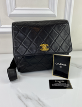 CHANEL VINTAGE QUILTED CC FLAP LAMBSKIN BACKPACK
