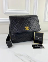 CHANEL VINTAGE QUILTED CC FLAP LAMBSKIN BACKPACK