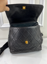 CHANEL VINTAGE QUILTED CC FLAP LAMBSKIN BACKPACK