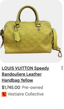 LOUIS VUITTON SPEEDY 25 BANDOULIERE EMPREINTE YELLOW