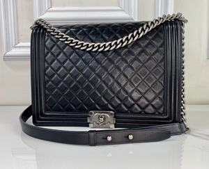 CHANEL BOY LARGE QUILTED LAMBSKIN