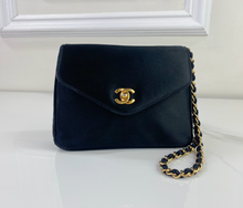 CHANEL VINTGAE MINI SATIN FLAP CLUTCH