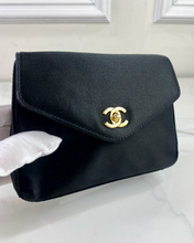 CHANEL VINTGAE MINI SATIN FLAP CLUTCH