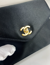 CHANEL VINTGAE MINI SATIN FLAP CLUTCH