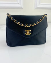 CHANEL VINTGAE MINI SATIN FLAP CLUTCH
