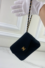CHANEL VINTGAE MINI SATIN FLAP CLUTCH