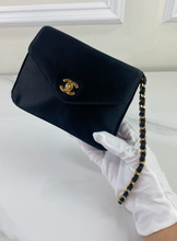 CHANEL VINTGAE MINI SATIN FLAP CLUTCH