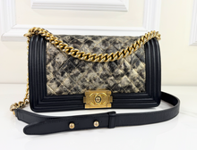 CHANEL METALLIC CRUMPLED GOATSKIN MEDIUM BOY FLAP LIMITED EDITION