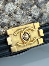 CHANEL METALLIC CRUMPLED GOATSKIN MEDIUM BOY FLAP LIMITED EDITION