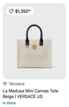 VERSACE MEDUSA CANVAS TOTE