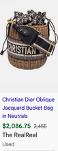 DIOR OBLIQUE DRAWSTRING BUCKET BAG