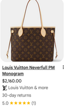 LOUIS VUITTON NEVERFULL PM FULL SET + CHARM