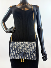 DIOR OBLIQUE MEDIUM SADDLE POUCH WITH CHAIN