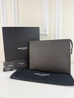 YSL CLASSIC TOILE TOILETRY BAG