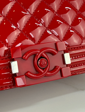 CHANEL BOY PLEXIGLASS MEDIUM FLAP RED LIMITED EDITION