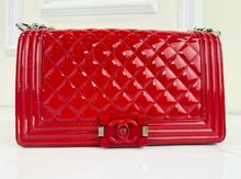 CHANEL BOY PLEXIGLASS MEDIUM FLAP RED LIMITED EDITION