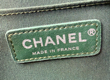CHANEL BOY MEDIUM TOP HANDLE IN DEEP GREEN