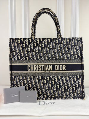 DIOR BOOK TOTE LARGE OBLIQUE EMBROIDERED TOKYO LIMITED EDITION