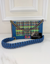 CHANEL BOY MEDIUM FLAP LIMITED EDITION IRIDESCENT WOVEN PVC