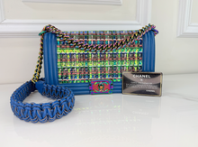 CHANEL BOY MEDIUM FLAP LIMITED EDITION IRIDESCENT WOVEN PVC