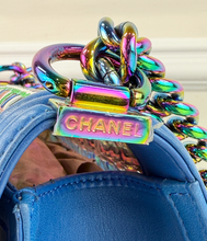 CHANEL BOY MEDIUM FLAP LIMITED EDITION IRIDESCENT WOVEN PVC