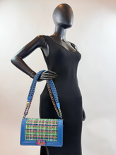 CHANEL BOY MEDIUM FLAP LIMITED EDITION IRIDESCENT WOVEN PVC