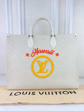 LOUIS VUITTON ON THE GO GM LIMITED EDITION JACQUARD HAWAII