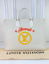 LOUIS VUITTON ON THE GO GM LIMITED EDITION JACQUARD HAWAII