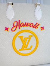 LOUIS VUITTON ON THE GO GM LIMITED EDITION JACQUARD HAWAII