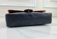CHANEL CLASSIC MEDIUM SINGLE FLAP BLACK AND RED