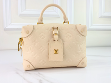 LOUIS VUITTON PETITE MALLE SOUPLE EMPREINTE IN CREME