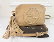 GUCCI SOHO DISCO CROSSBODY IN TAN