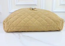 YSL MAXI ICARE QUILTED NUBUCK SUEDE BEIGE