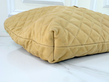 YSL MAXI ICARE QUILTED NUBUCK SUEDE BEIGE