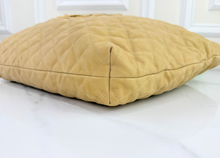 YSL MAXI ICARE QUILTED NUBUCK SUEDE BEIGE