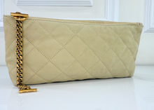 YSL MAXI ICARE QUILTED NUBUCK SUEDE BEIGE