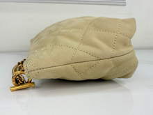 YSL MAXI ICARE QUILTED NUBUCK SUEDE BEIGE