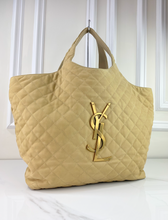 YSL MAXI ICARE QUILTED NUBUCK SUEDE BEIGE