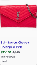 YSL MATELASSE FLAP ENVELOPE CROSSBODY IN NEON PINK