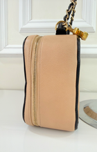 CHANEL LARGE CAVIAR QUILTED CC FILIGREE VANITY CASE IN BEIGE AND BLACK