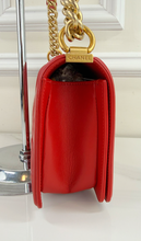 CHANEL BOY FLAP QUILTED LAMBSKIN MEDIUM IN RED